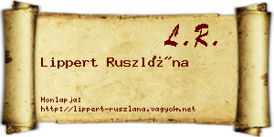 Lippert Ruszlána névjegykártya